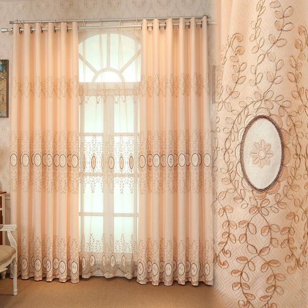 

curtain & drapes custom european gong ting feng high-end villa curtains for living room bedroom jacquard fabric tie rong embroidered