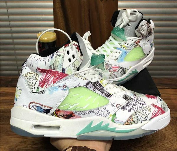 

2020 jumpman 5 men basketball shoes 3 fire blue michigan white black 5s oregon ducks island green international flight sneakersqhk5