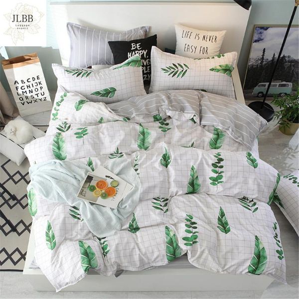 

bedding sets simple white green leaf plant twin full  king size duvet cover bed sheet pillowcase fashion bedclothes