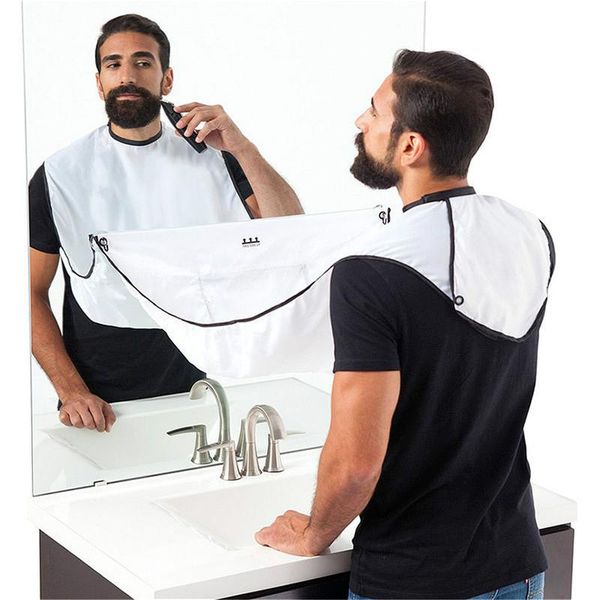 

men shaving apron beard collector easy bathroom cleaning face shaved hair care tool gift for household protector aprons