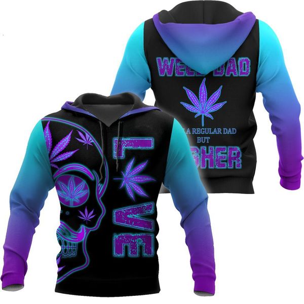

men's hoodies & sweatshirts 3d skull print hoodie man women 420 weed dad harajuku outwear zipper pullover sweatshirt casual jacket trac, Black