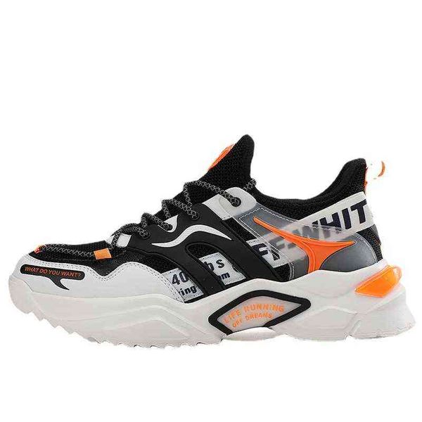 

men's shoes autumn 2021 fashion korean trendy student running comfortable flying woven sneakers men's, Black