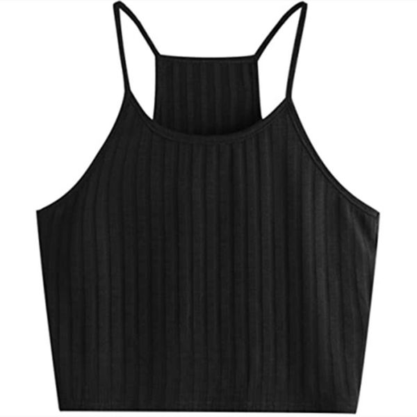 

camisoles fashion vest 2021 women's summer basic suspender sleeveless i-shaped navel top, Black;white