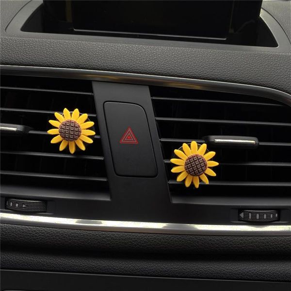 

car air freshener 2021 sunflower perfume decoration flower vent clip