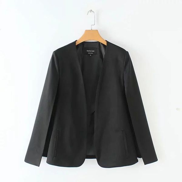 

women's jackets 2021 women split design cloak suit coat office lady black white jacket fashion streetwear casual loose outerwear, Black;brown