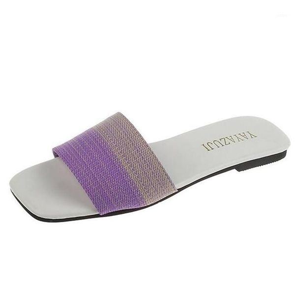 

slippers plus size womens 2021 summer style flat flip flops fashion casual platform women's sandals slides women1, Black