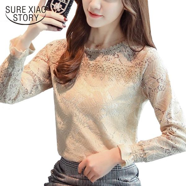 

women's blouses & shirts vadim real acetate plus size 2021 sleeves solid lace women shirt puff o-neck casual clothing blusas c900 30, White