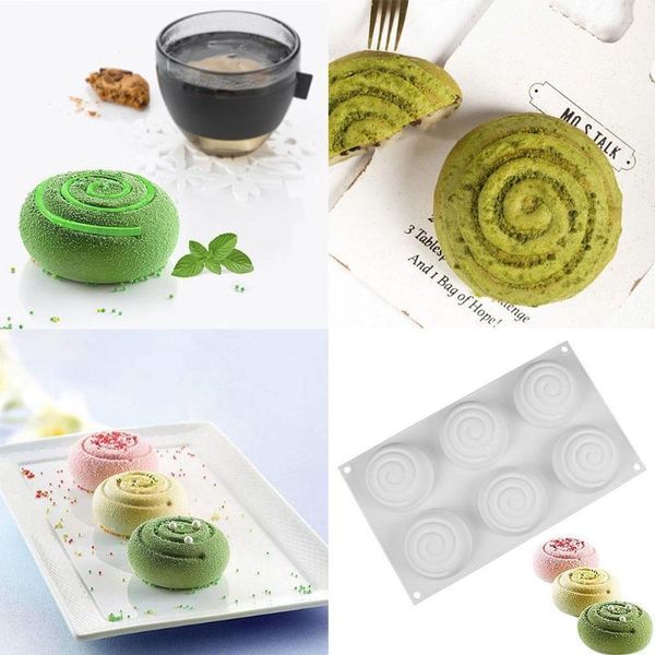 

craft tools mousse mold round spiral pudding dessert diy baking cake v3d8