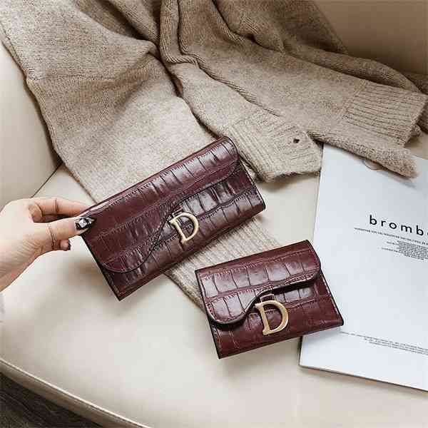 

70% off purse women's purse buckle new fashion folding women's soft wallet handbag sale zs2s, Red;black