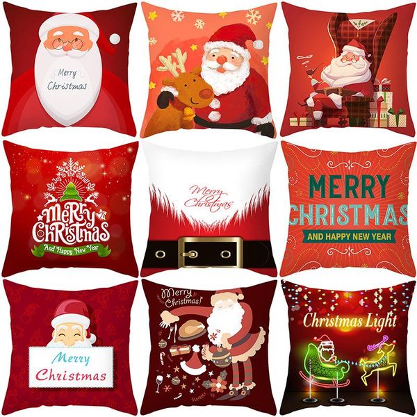 

cushion/decorative pillow case decor sofa fashion christmas throw cases 45x45 cushion cover wholesale decorations covers solid color
