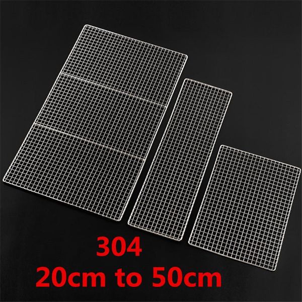 

tools & accessories 304 stainless steel bbq mat net grid shape square rectangle grill grilling mesh wire outdoor cooking barbecue