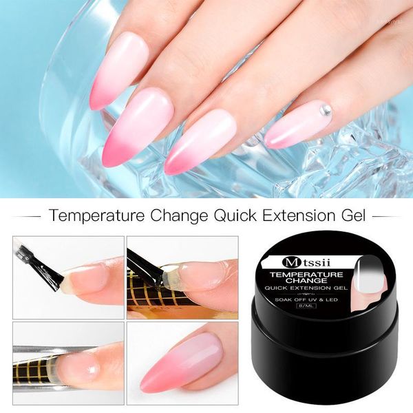 

mtssii 8ml nail extension gel temperature change poly uv quick builder art 3 colors building manicure1, Red;pink