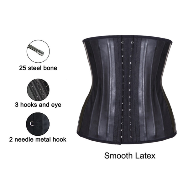 

belts 25-bones waist trainer short and long torso(black) 24hours shopping corset women's slimming underwear sweat belt, Black;brown