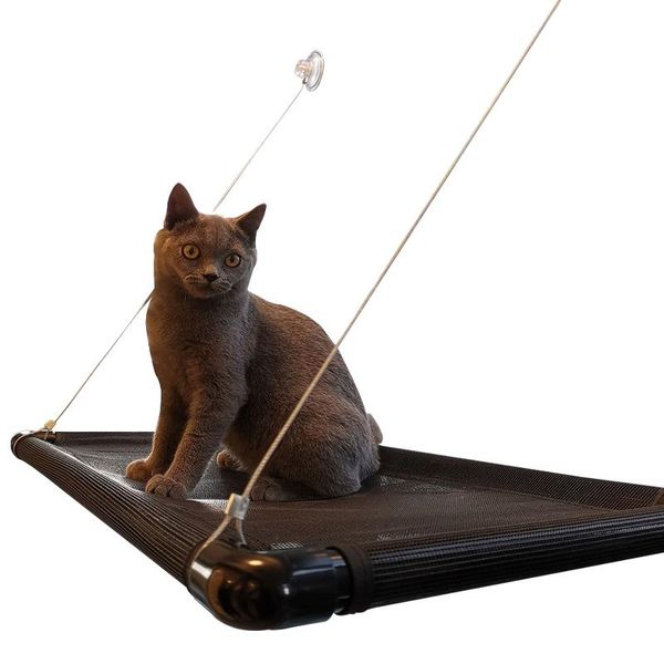 

kennels & pens pet cat cage breathable double-sided available warm bed mat hanging hammock supplies sleeping tent puppy