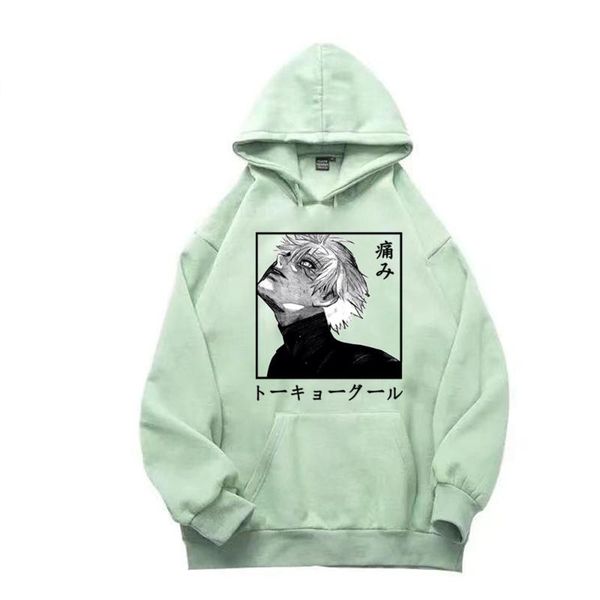 

men's hoodies & sweatshirts 2021 tokyo ghoul anime manga hoodie kaneki ken printed long sleeve hip hop sweatshirt unisex, Black