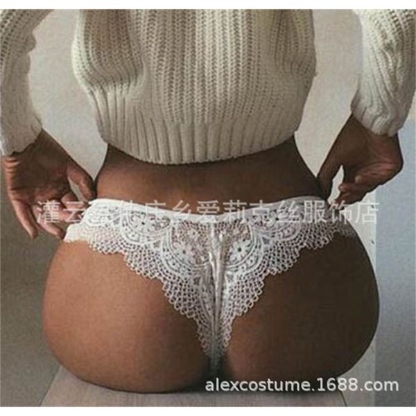 

underwear pantieslace cut-out breathable women's briefs y874, Black;white