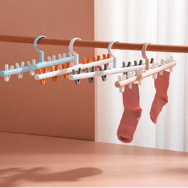

hangers & racks folding drying rack underwear sock balcony plastic windproof non-slip wardrobe storage clothing holders