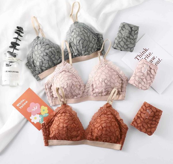 

bra set 2198 triangle cup french girl lace simple fashion with plug in sleeping underwear suit, Red;black