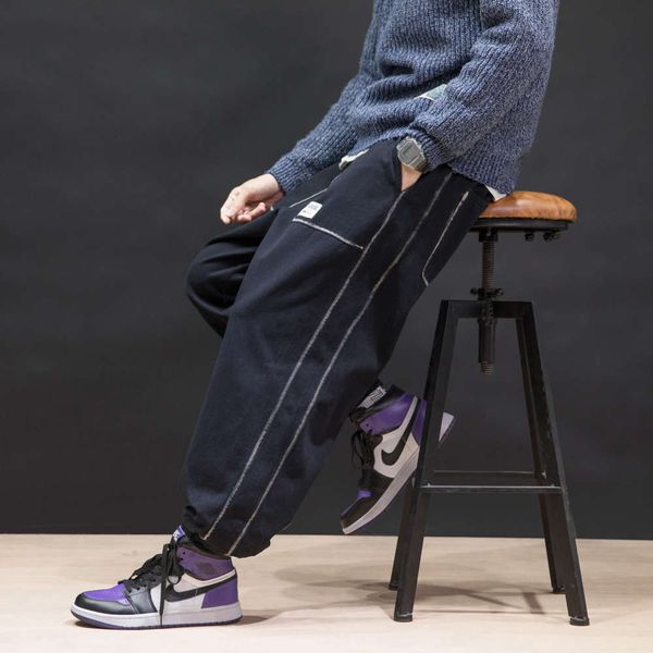 

pants autumn casual in men's lov tmbm, Black