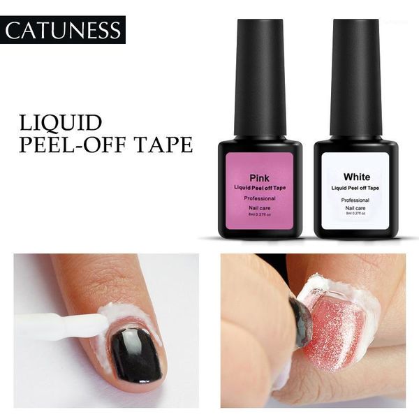 

peel off pink white latex liquid protection finger skin tape defender cuticle easy coat nail art gel varnish1, Red;pink