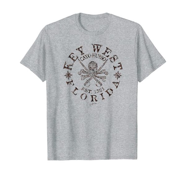 

jcombs: key west, fl, pirate jolly roger t-shirt, White;black