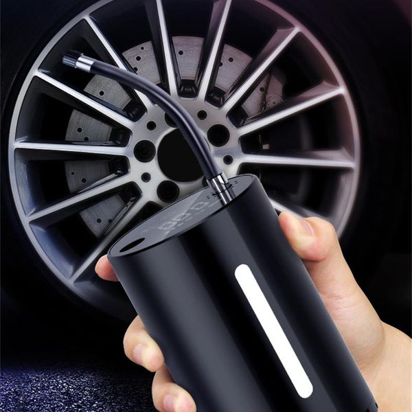 

bike pumps 4000mah 25/min mini portable rechargeable air pump compressor smart digital tire pressure for car bicycle tires balls led light
