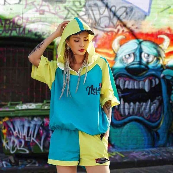 

tee new short sleeve jacket 2021 spring and summer hip-hop sunscreen thin shirt with hoodie female sweater in fashion, White