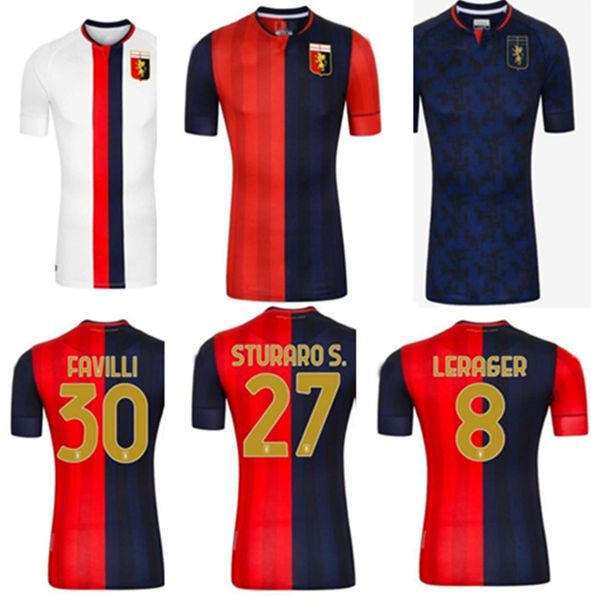 

fans version 2021genoa cfc soccer jerseys home away 20/21 t.sanabria gumus kouame sturaro s. pinamonti football shirts, Black;yellow