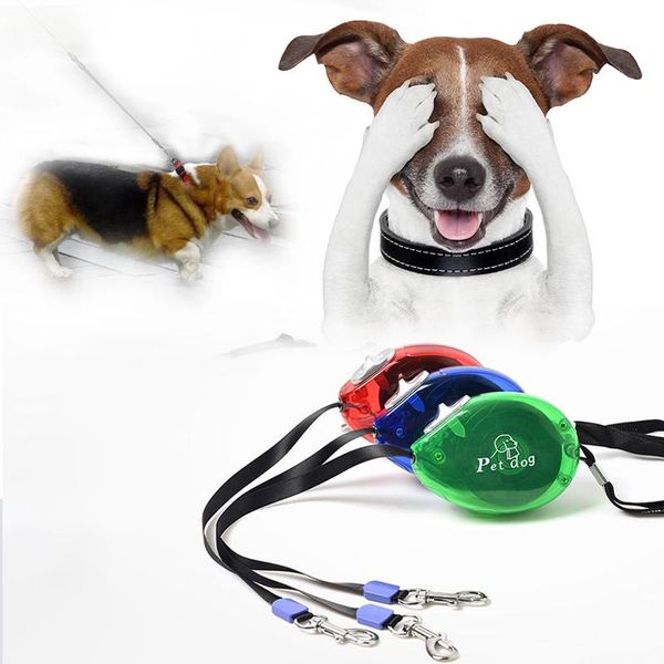 

dog collars & leashes 3m automatic retractable pet leash nylon extending cat walking lead puppy kitten training belt supplies