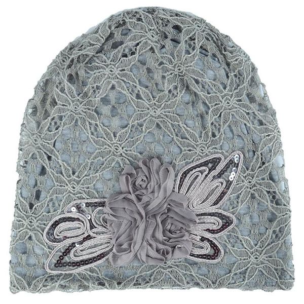 

new beanie/skull caps women slouchy beanie hat lace hallow warm winter baggy skullies oversized girls embroidery elegant trendy outdoor hats, Blue;gray