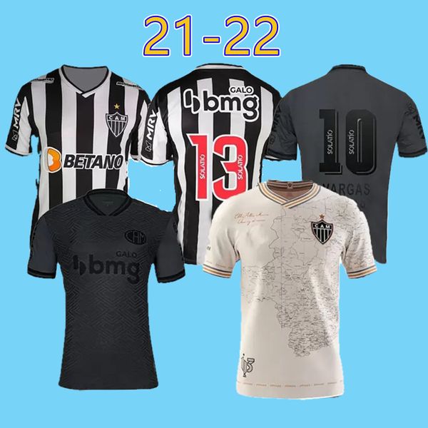 

21/22 atletico mineiro home soccer jersey 2021 vargas m.zaracho sasha elias shirt away white keno marquinhos guga 3rd football uniform, Black;yellow
