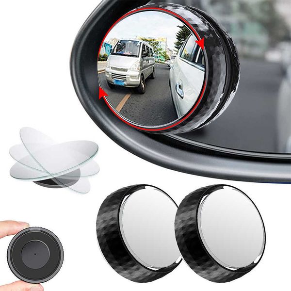 

car blind spot mirror round hd glass with framed convex rear view mirror with wide angle adjustable sucker for cars suv truck