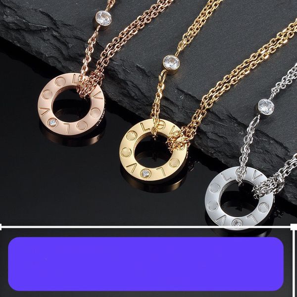

new men and women pendant necklace fashion designer designed titanium steel necklace men's valentine's day gift for women's l, Silver
