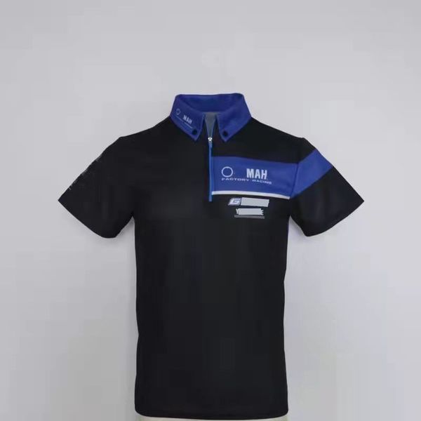 

2021 season moto factory team overalls polo half-sleeved motorcycle riding t-shirt off-road locomotive fan lapel t