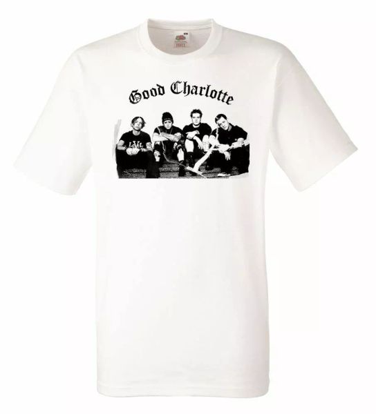 

good charlotte band white mens t-shirt men rock band tee shirt, White;black