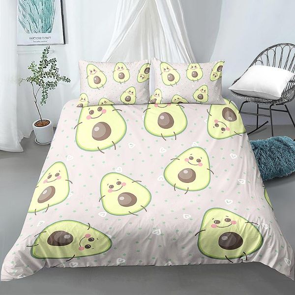 

bedding sets avocado set bed linen  full king single size kids cartoon duvet cover bedclothes nordic for home