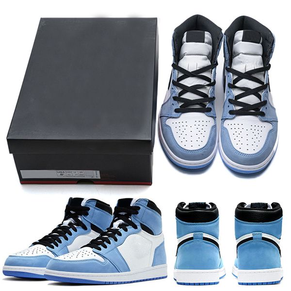 

1 1s basketball shoes university blue jumpman womens sneakers fashion new designer mens trainers with box