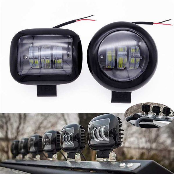 Evrensel Kare Yuvarlak 6D Lens LED Far Çalışma Işık SUV Niva ATV Traktör Kamyonlar Için Motosiklet Sürüş Işıkları Offroad Araba