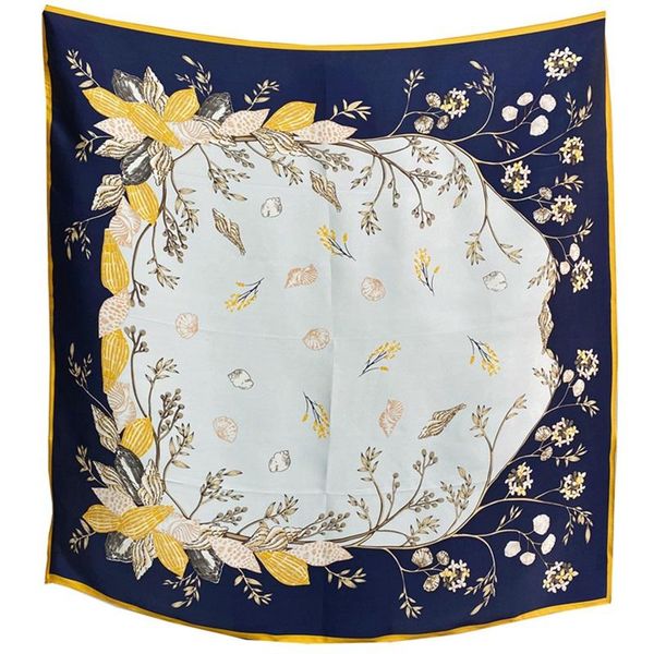 

scarves silk scarf plain crepe satin square women mulberry 90cm, Blue;gray