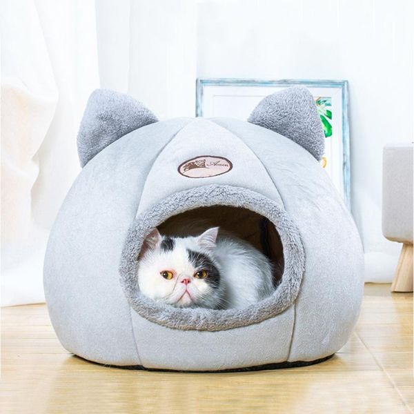 

pet bed house semi-enclosed cat kennel tent comfortable puppy accessories winter cute removable nest warm soft beds & furniture