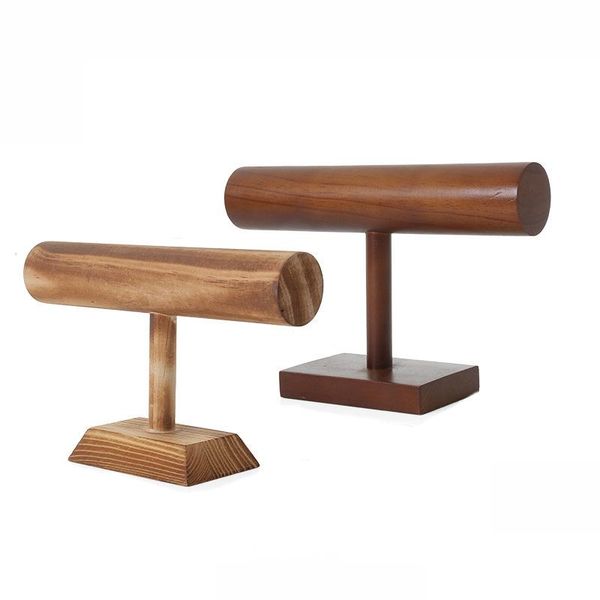 

jewelry pouches, bags wooden display stand perfect for bracelet bangle watch home organization,tradeshow and showcase, Pink;blue