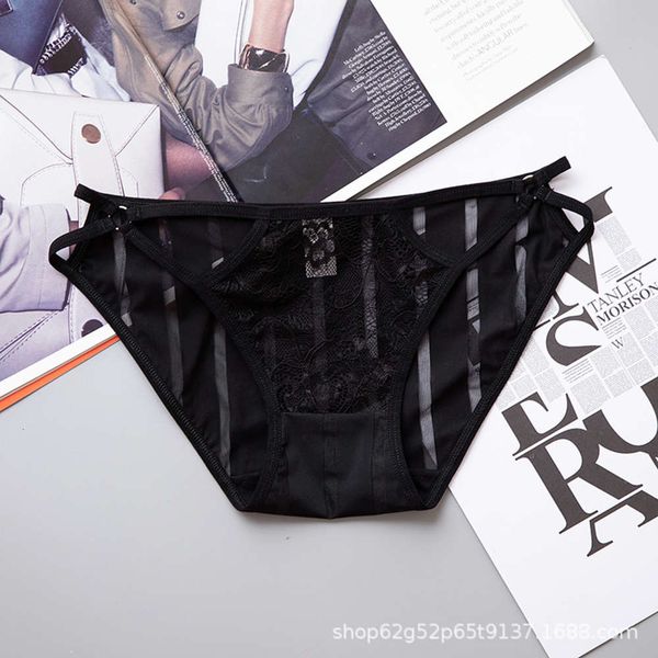 

underwear ladies lace hollow low waist underwear ladies lace sexy, Black;pink