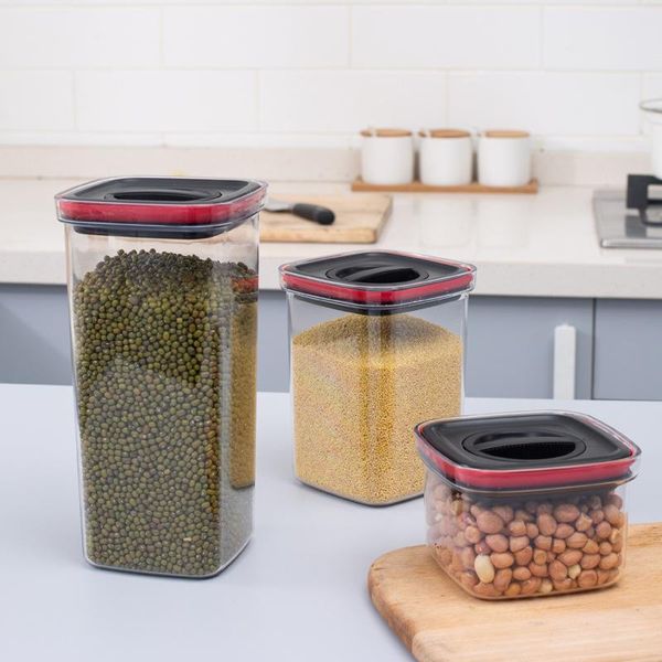 

storage bottles & jars sealed grain box refrigerator plastic rotating
