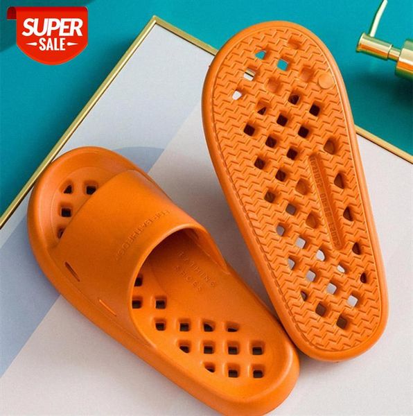 

hollow slippers bathroom home indoor sandals eva couple non-slip and leaky soft-soled #r02s, Black
