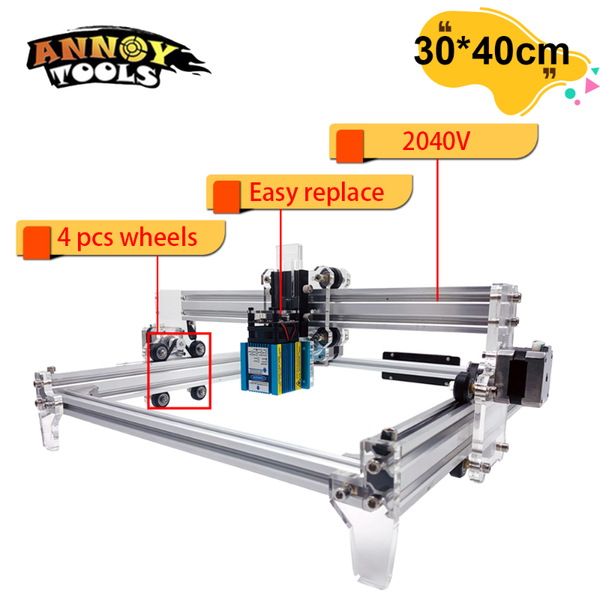 

large machinery & equipment cnc laser engraving machine router 30*40cm cutter wood mini printer engraver 30w/40w