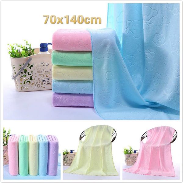

towel 70x140cm ultra fine cellulose color cartoon jacquard women home wearable fast dry gym yoga magic bath large beach bathrobe