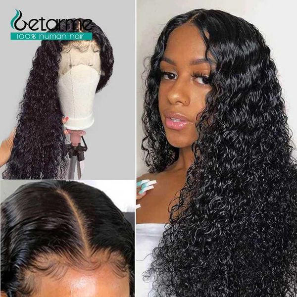 

water wave hd1x6 tpart transparent lace human hair wigs for black women non-remy malaysian 8-32inch1, Black;brown