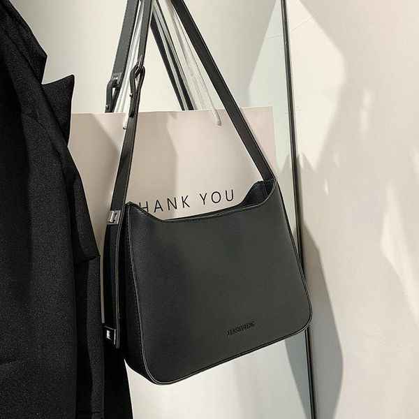

evening bags women bag designer underarm female handbag shoulder retro simple pu leather fashion 2021 texture solid color zipper