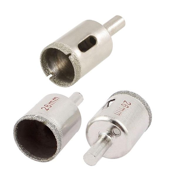 

1x 20mm diamond tipped drill bit ceramic tile glass hole saw & 2pcs 26mm dia professional bits