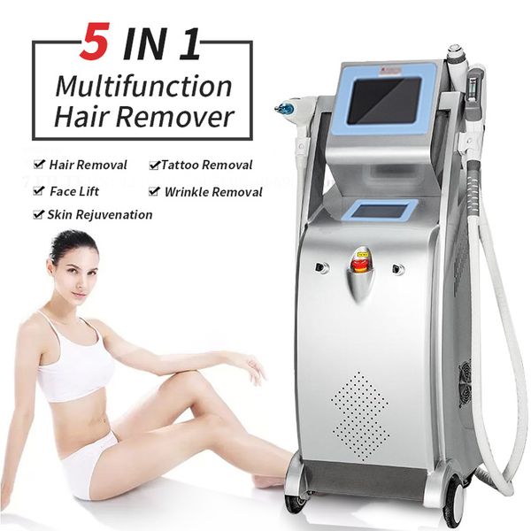 

professional double screens e-light nd yag laser opt hr 5in1 machine multifunctional hair tattoo removal rf skin lifting